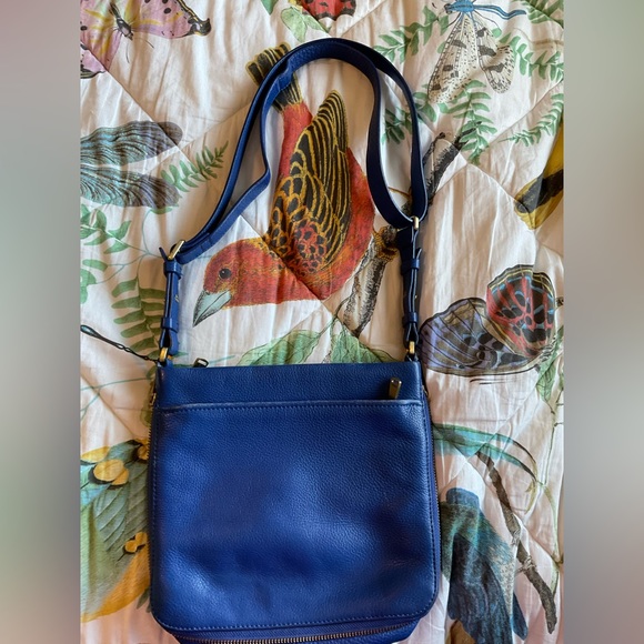 Fossil blue leather shoulder bag - Picture 10 of 16